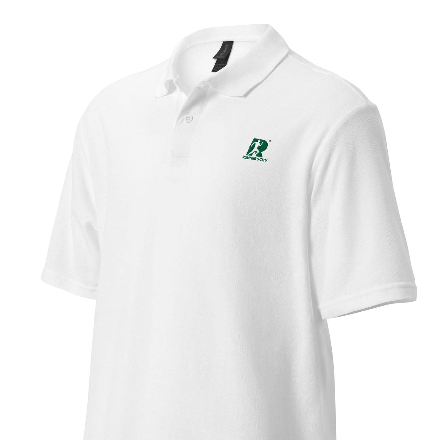 Runner's City pique polo shirt